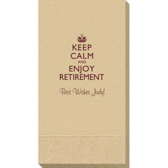 Keep Calm and Enjoy Retirement Guest Towels